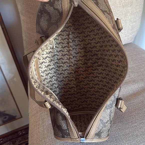 Vintage Yves Saint Laurent Giraffe Papillon Bag | Top Handle YSL Canvas - Picture 9 of 9